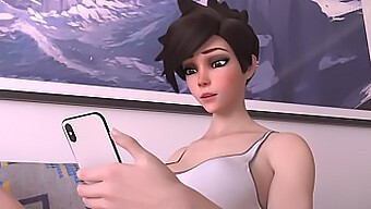 Overwatch Parodisinde Anime Esinli Amcık Mastürbasyonu