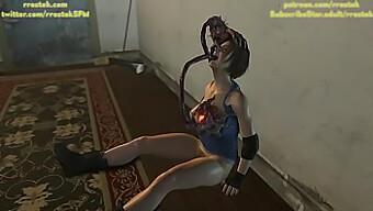 จิลล์ วาเลนไทน์ เจอปัญหาในการ์ตูน 3 มิติ Resident Evil Hentai